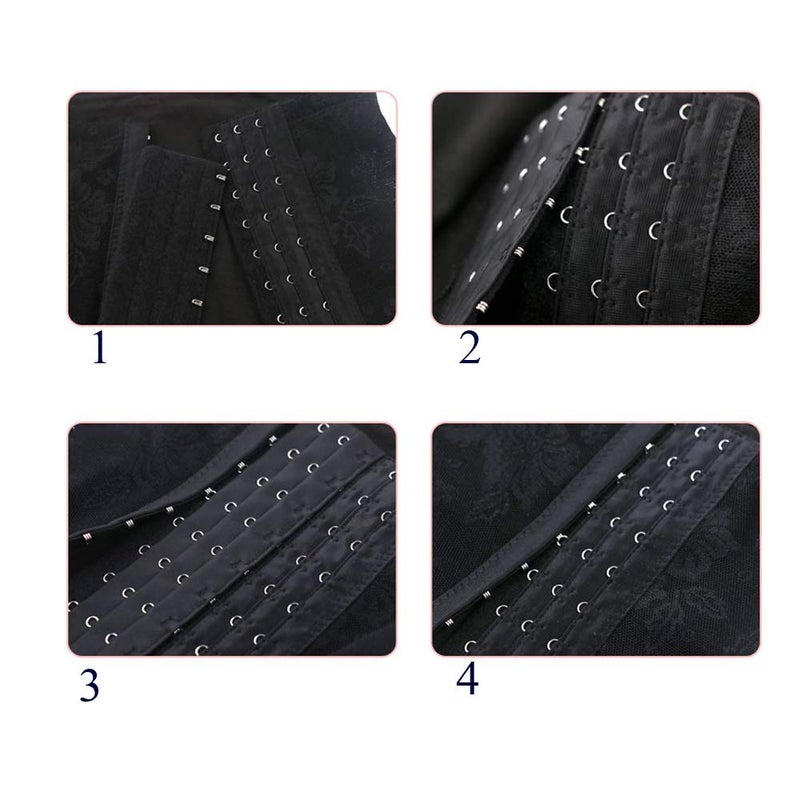 MosBug Corset Extender 14 Hooks bra extender Pack of 2 Black&Light Beige - Image 5